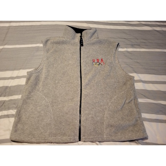 The Unbranded Brand Other - USA Olympic Fleece Vest XL – Made in USA, Team USA Embroidered
